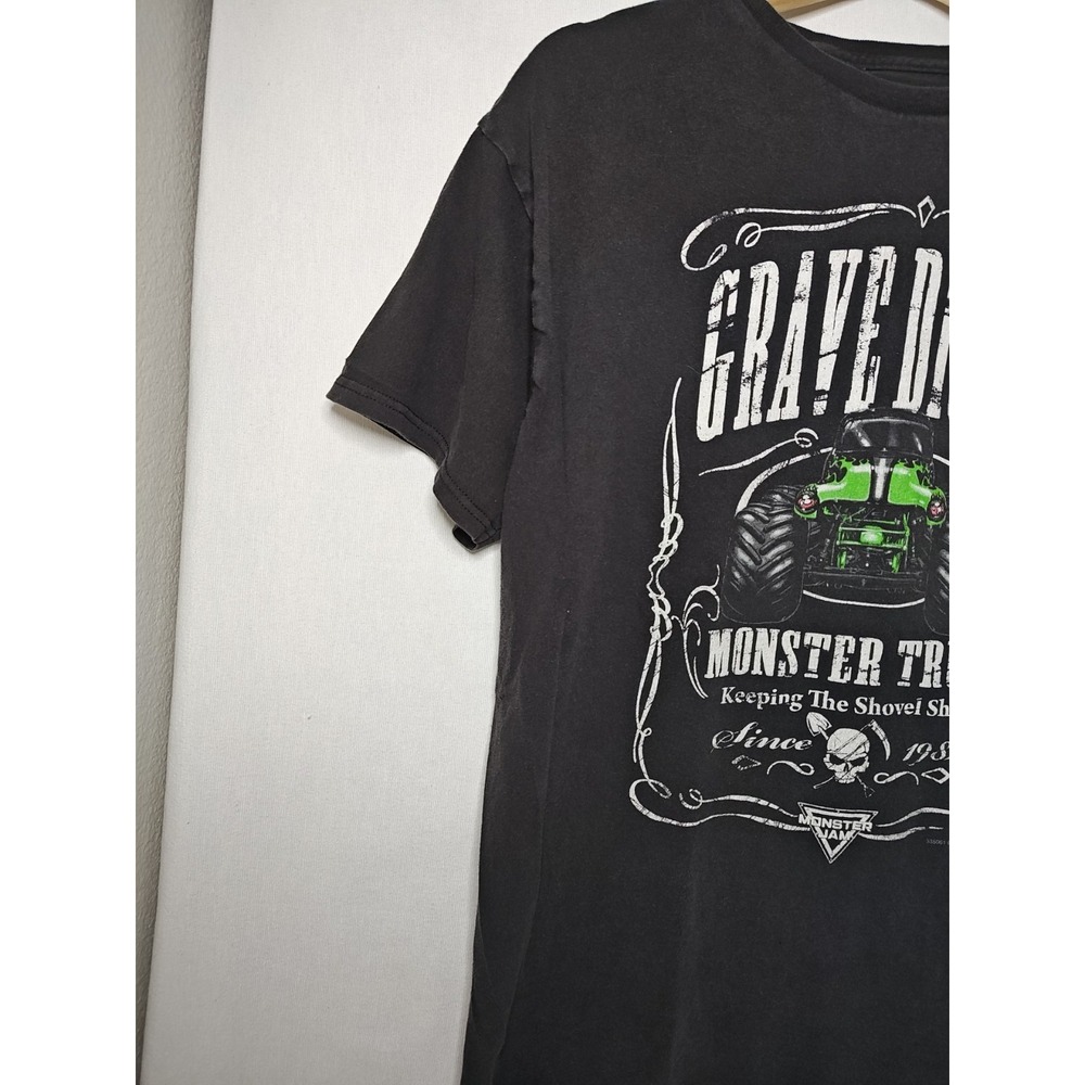 Grave‎ Digger Monster Jam Graphic T Shirt Size Small Black Short Sleeve 90's - Picture 2 of 5